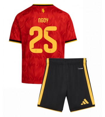 Belgien Nathan Ngoy #25 Replika Hemmatröja Barn VM 2026 Kortärmad (+ Korta byxor)